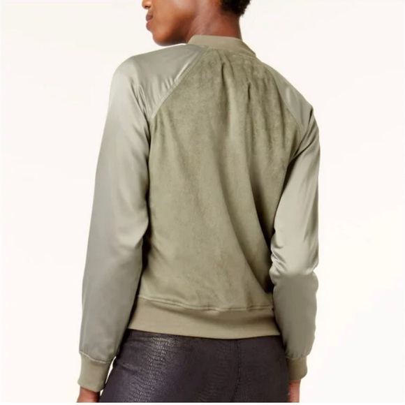 Kensie Size XL Faux Suede Bomber Jacket - Picture 2 of 2